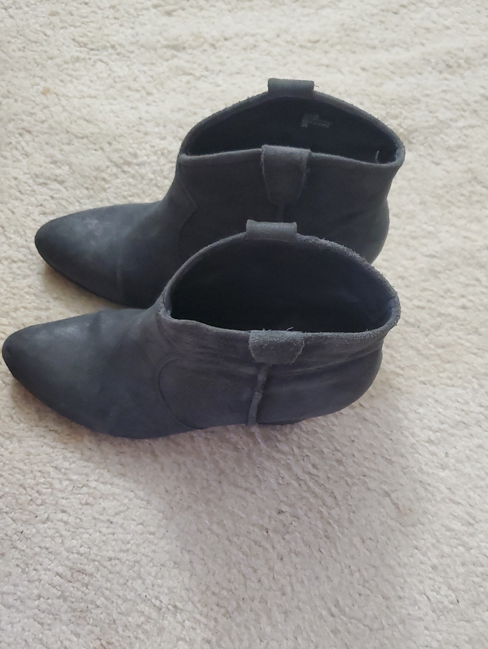Women's Black Suede Ankle Booties - Sleek Pointed Toe